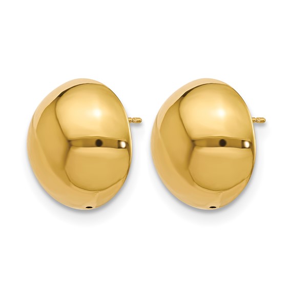 Leslie's 14K Polished Hollow Domed Post Earrings