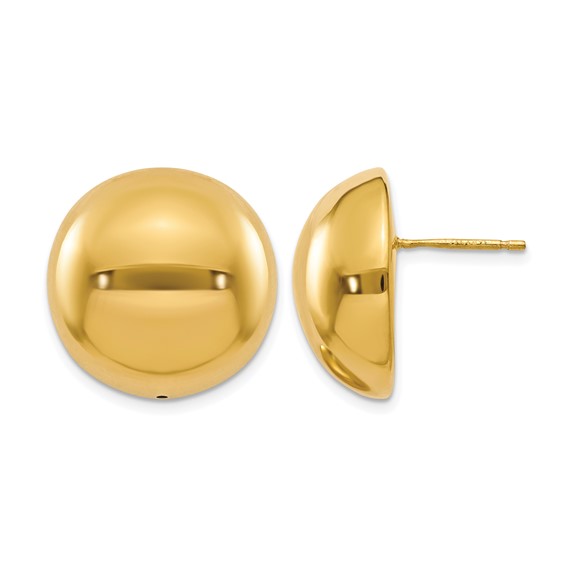 Leslie's 14K Polished Hollow Domed Post Earrings
