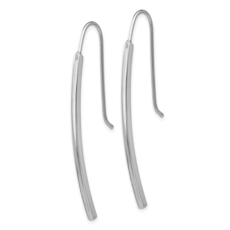 14K White Gold Polished Earrings
