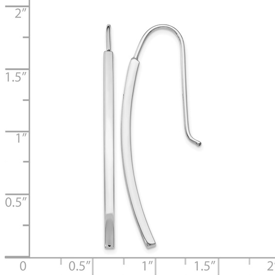 Leslie's Gold Polished Bar Drop Earrings