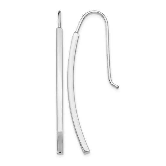 Leslie's Gold Polished Bar Drop Earrings