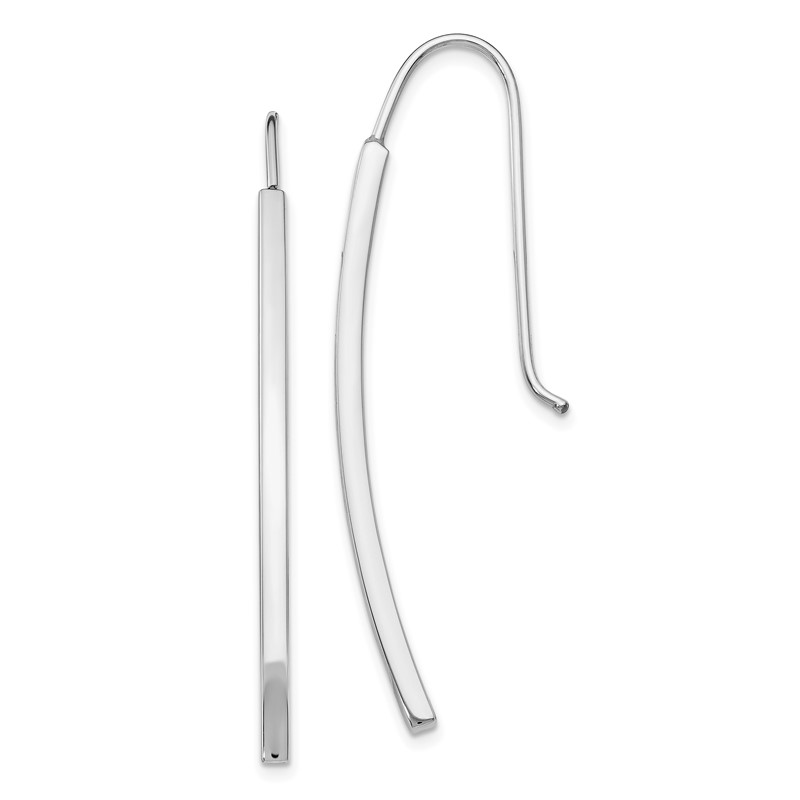 14K White Gold Polished Earrings