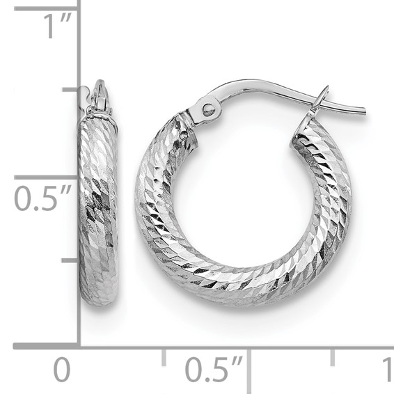 Leslie's Gold Polished and Diamond-cut Hoop Earrings