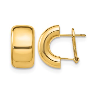 Leslie's 14K Polished Omega Back Earrings