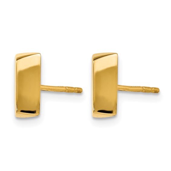 Leslie's Gold Polished Bar Post Earrings