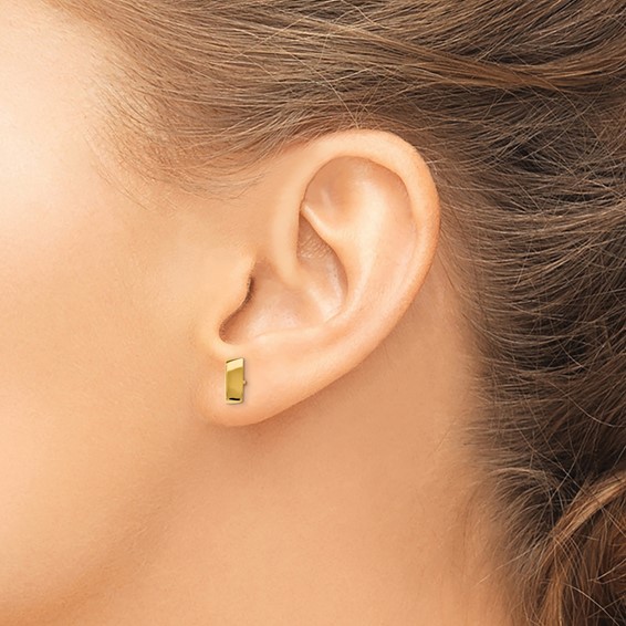 Leslie's Gold Polished Bar Post Earrings