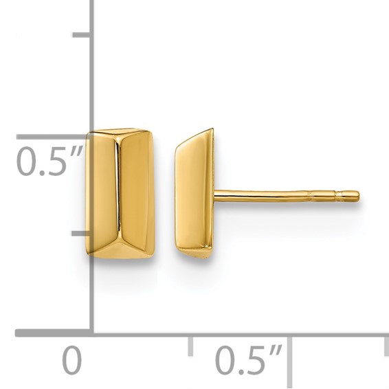 Leslie's Gold Polished Bar Post Earrings