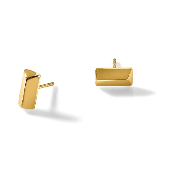 Leslie's Gold Polished Bar Post Earrings