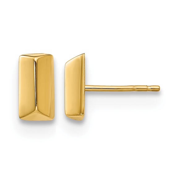 Leslie's Gold Polished Bar Post Earrings