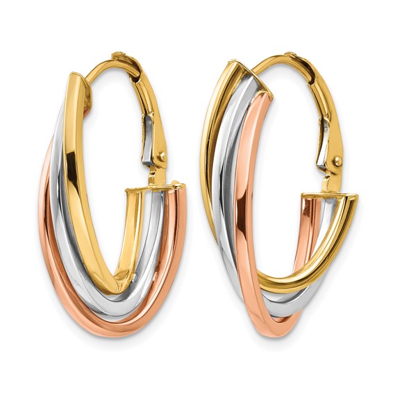 Leslie's Gold Polished Intertwinded Hoop Earrings