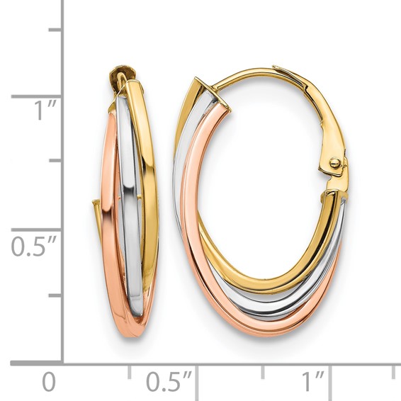Leslie's Gold Polished Intertwinded Hoop Earrings