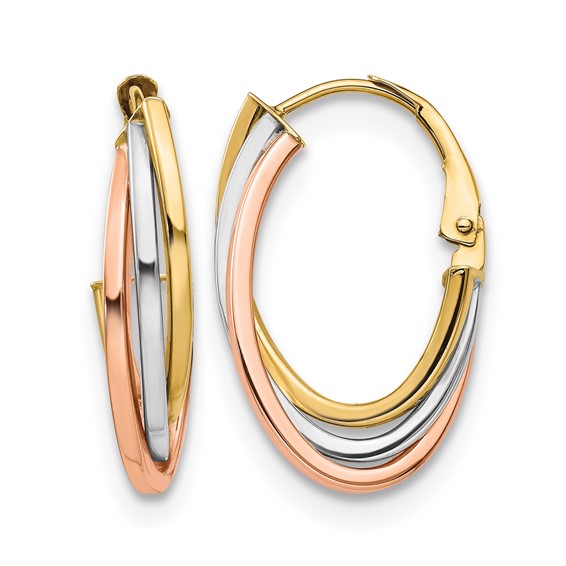 Leslie's Gold Polished Intertwinded Hoop Earrings