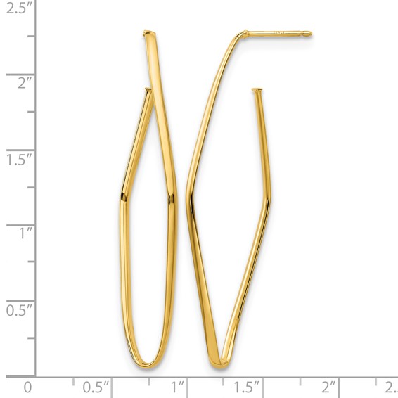 Leslie's 14K Polished Post Dangle Earrings