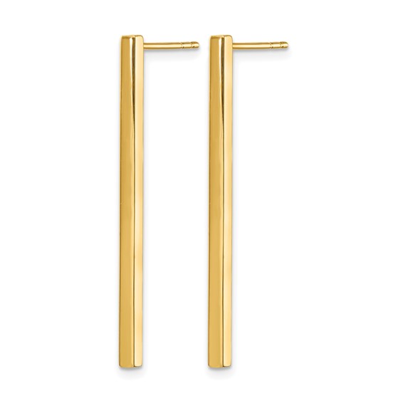 Leslie's 14K Polished Post Dangle Bar Earrings