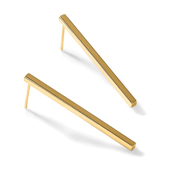 Leslie's 14K Polished Post Dangle Bar Earrings