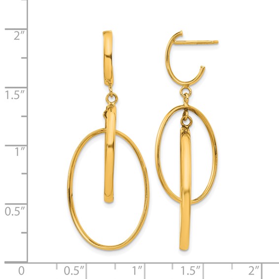 Leslie's 14K Polished Post Dangle Earrings