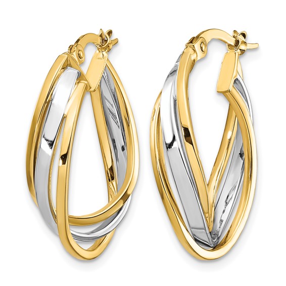Leslie's Gold Polished Twist Hoop Earrings