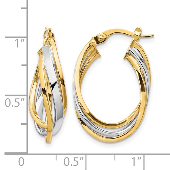 Leslie's Gold Polished Twist Hoop Earrings