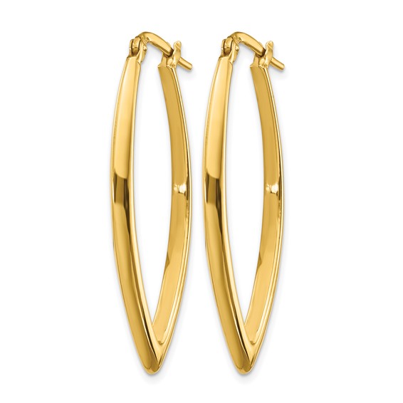 Leslie's 14K Polished Fancy Hoop Earrings