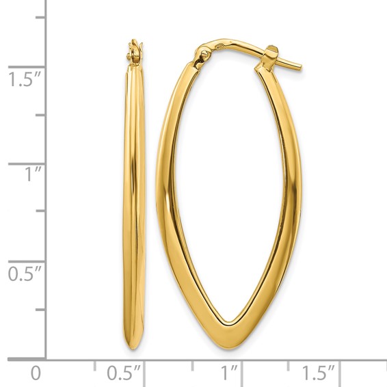 Leslie's 14K Polished Fancy Hoop Earrings
