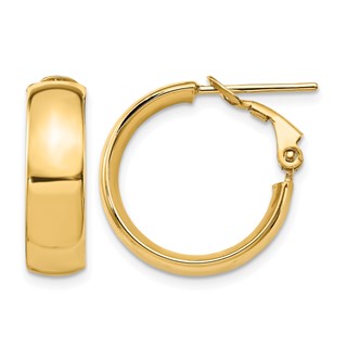 Leslie's Gold Polished Hinged Hoop Earrings