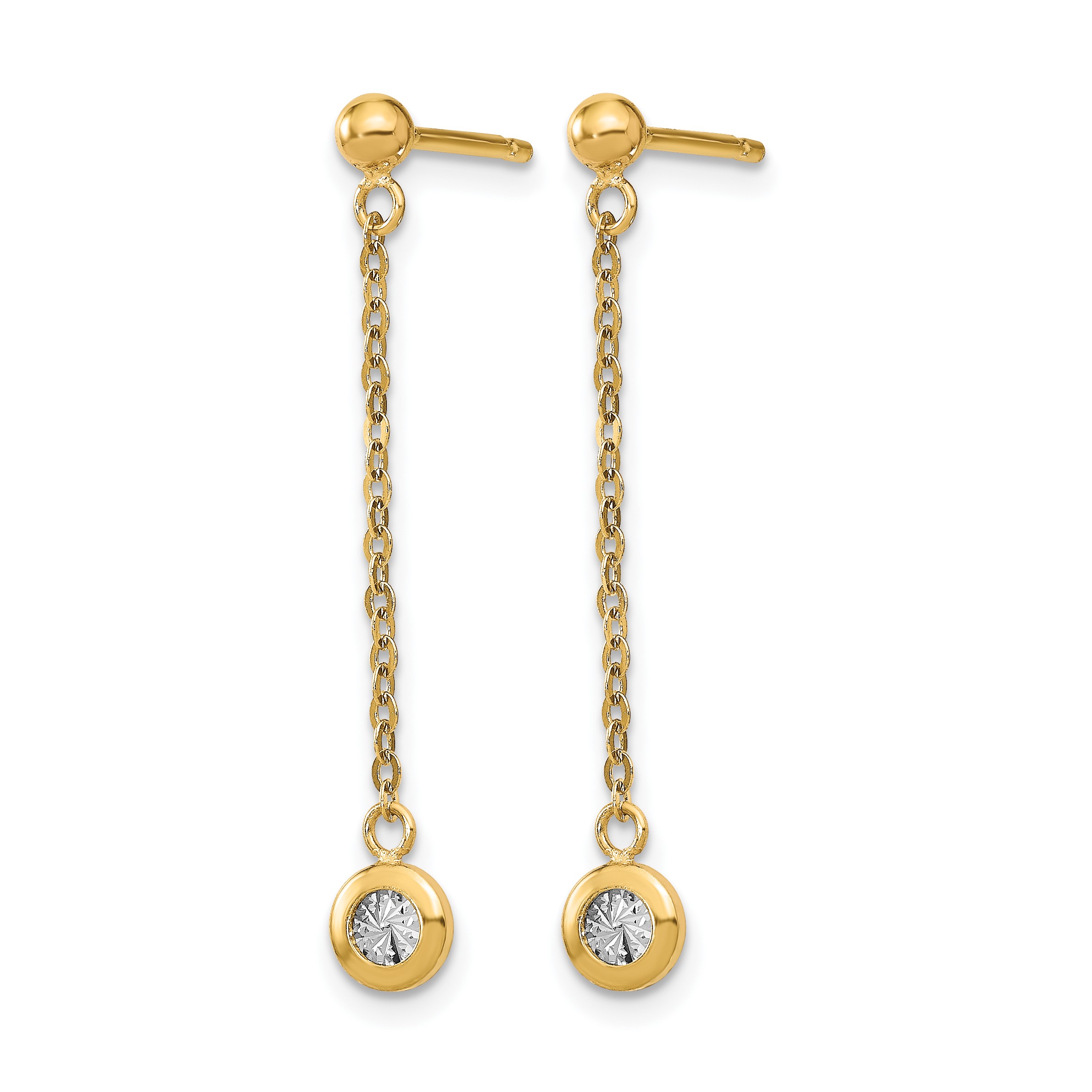 Diamond-Cut Dangle Earrings