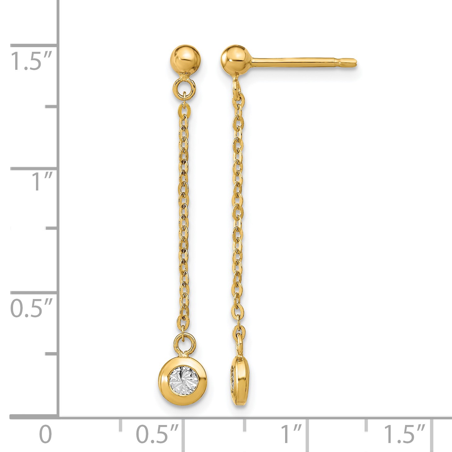 Diamond-Cut Dangle Earrings