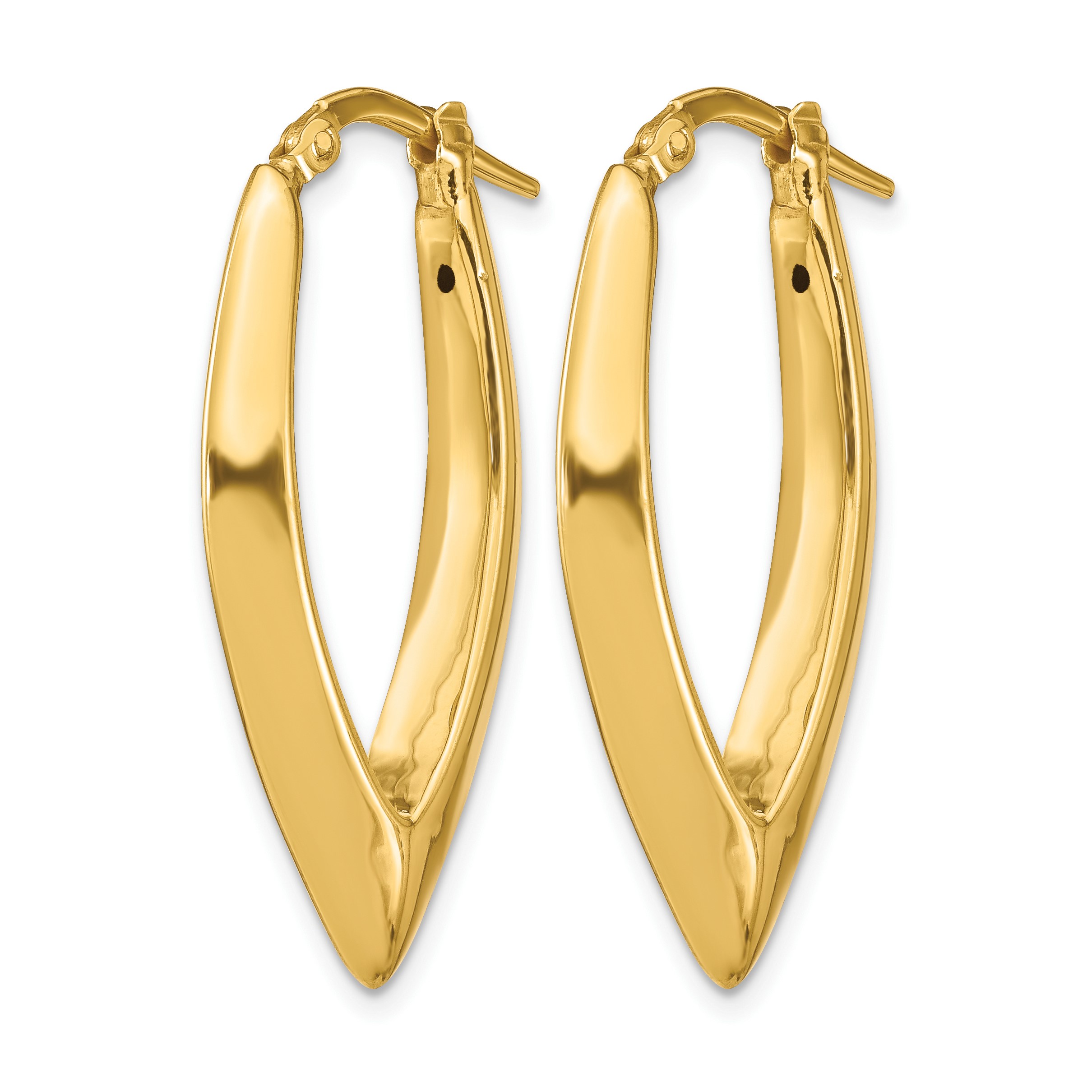 Oval Polished Hoop Earrings