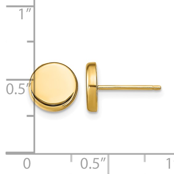 Leslie's Gold Polished Post Earrings