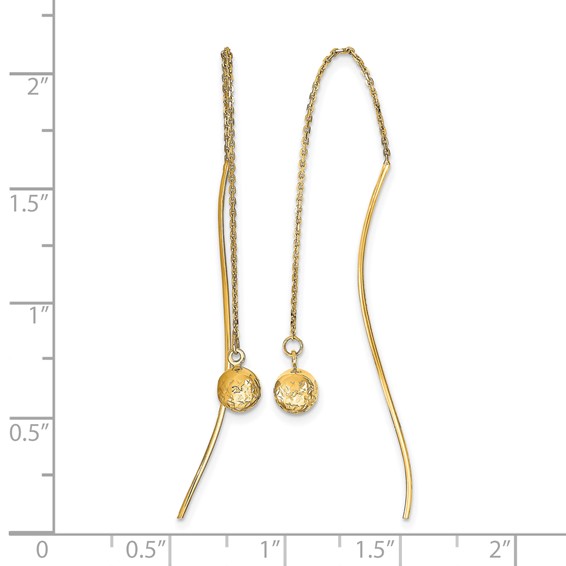 Leslie's 14k Polished D/C Threader Earrings