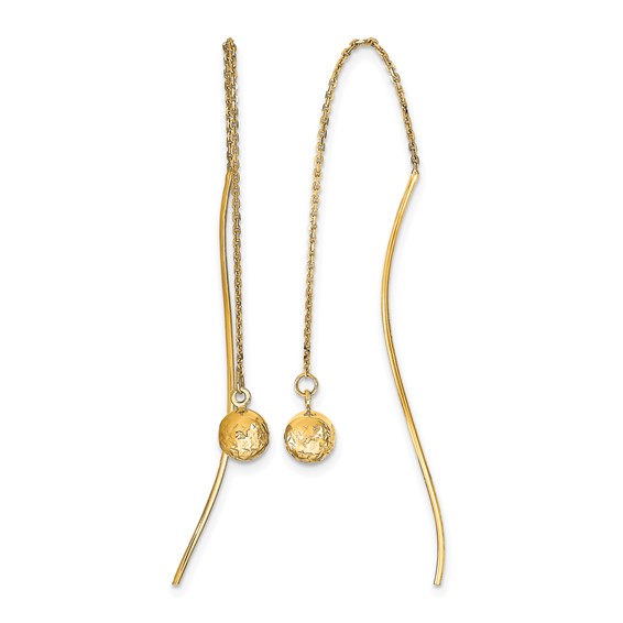 Leslie's 14k Polished D/C Threader Earrings