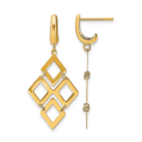 Leslie's 14k Polished Post Dangle Earrings