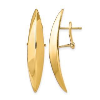 Leslie's 14K Polished Omega Back Earrings