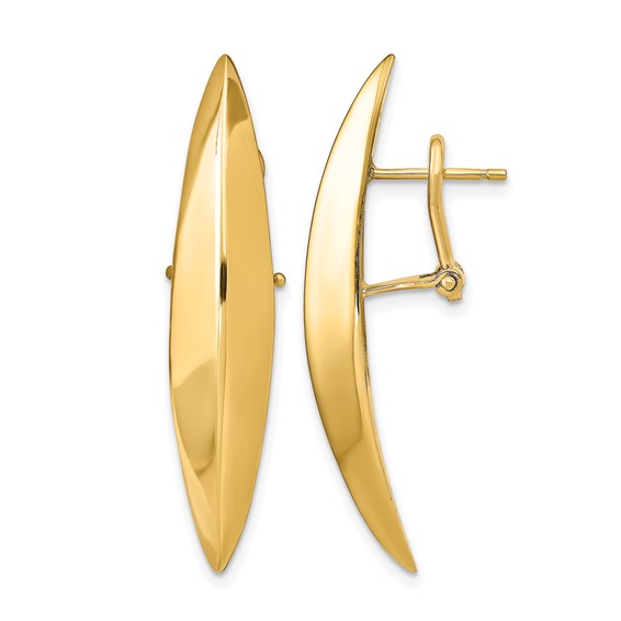 Leslie's 14K Polished Omega Back Earrings