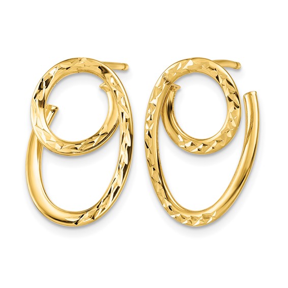 Leslie's 14K D/C Post Dangle Earrings