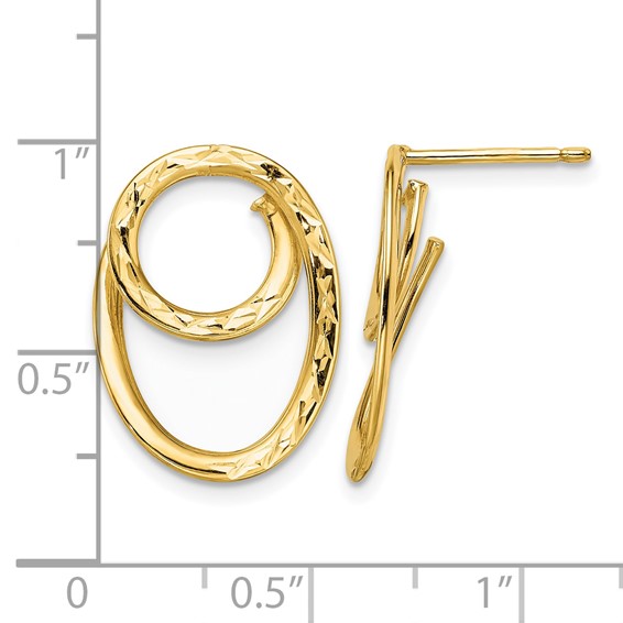 Leslie's 14K D/C Post Dangle Earrings