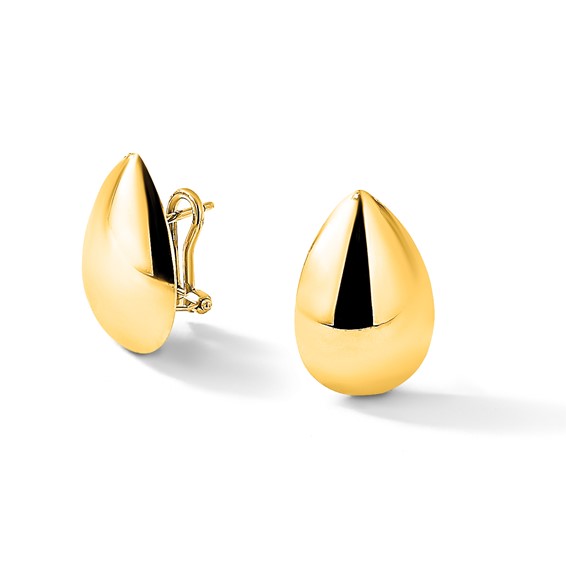 Leslie's 14K Polished Teardrop Omega Back Earrings