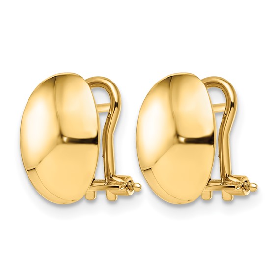 Leslie's 14K Polished Omega Back Earrings