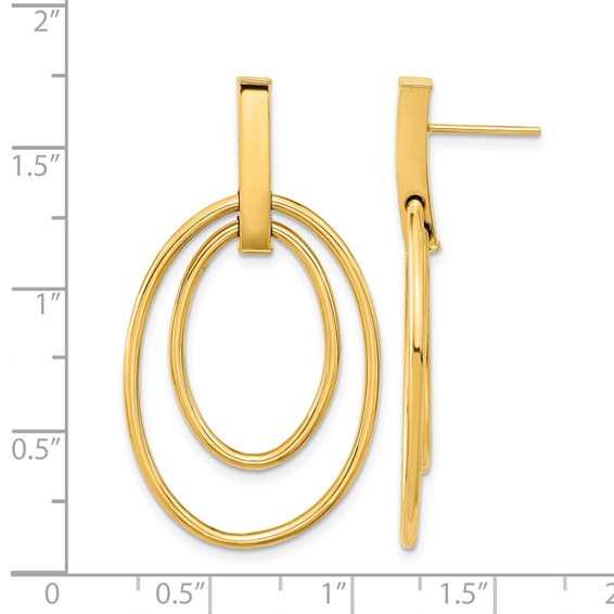 Leslie's 14k Polished Post Dangle Earrings