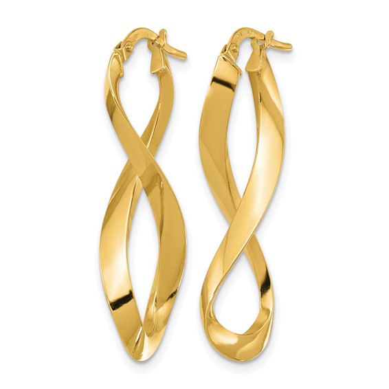 Leslie's 14K Polished Left and Right Eternity Hoop Earrings