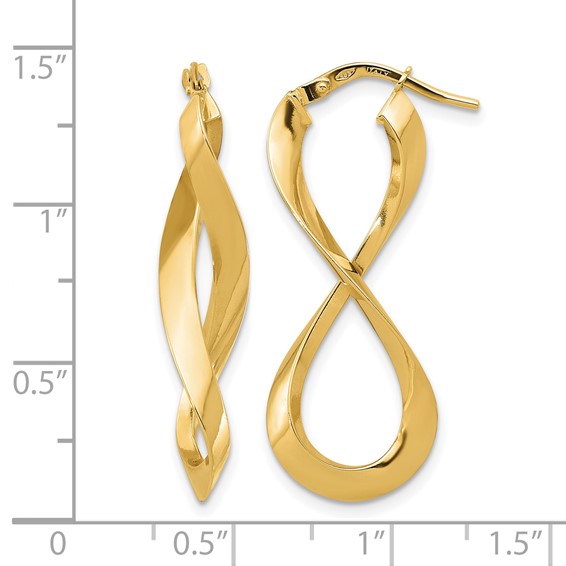 Leslie's 14K Polished Left and Right Eternity Hoop Earrings