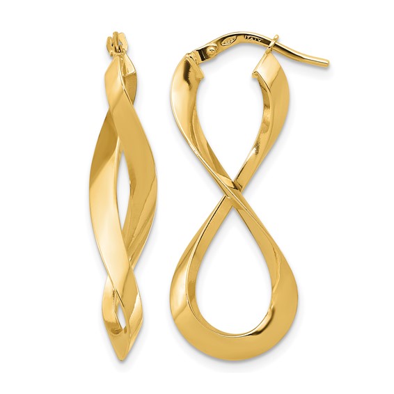 Leslie's 14K Polished Left and Right Eternity Hoop Earrings