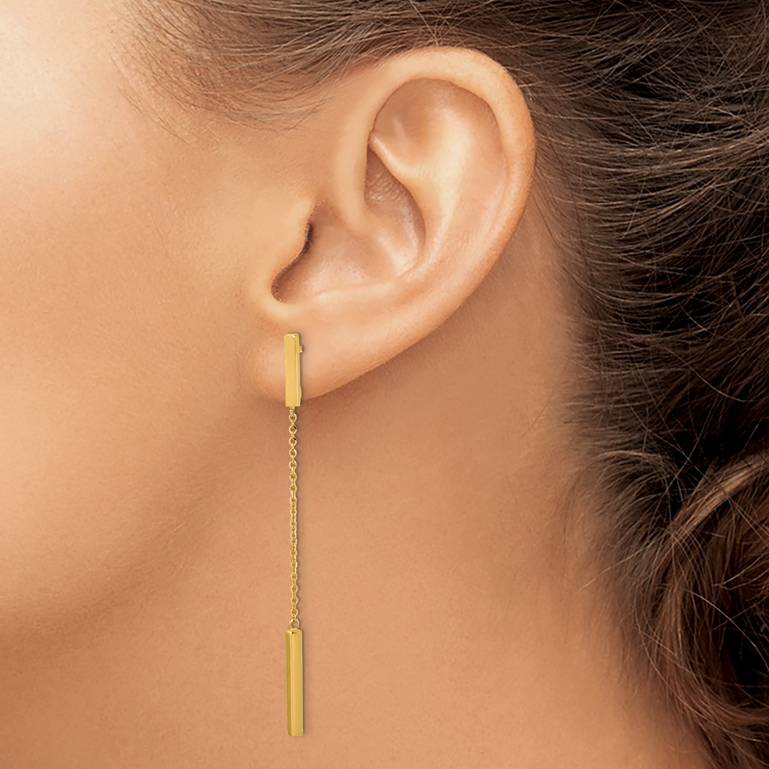 Sleek Bar Drop Dangle Earrings