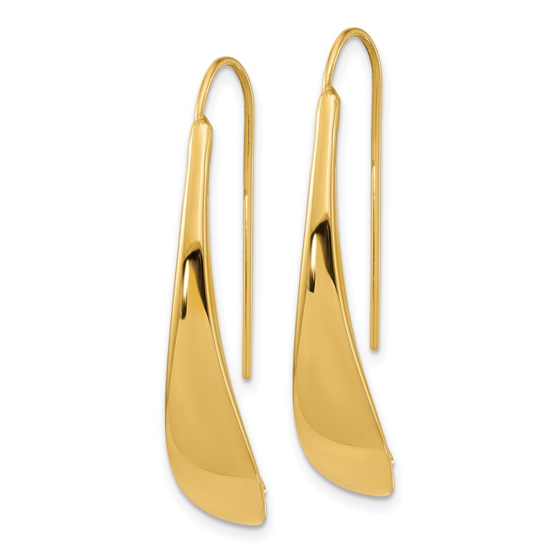 14k Polished Threader Earrings