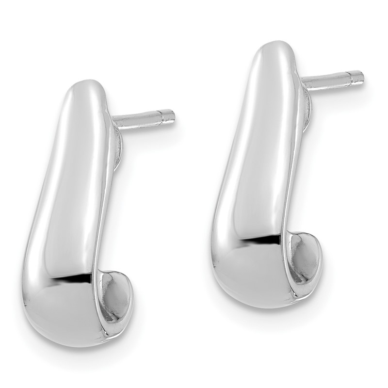14k White Gold Polished Post Earrings