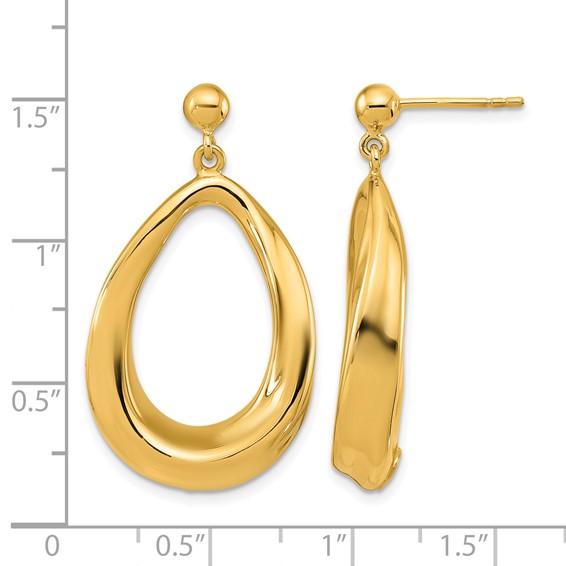 Leslie's 14k Polished Post Dangle Earrings