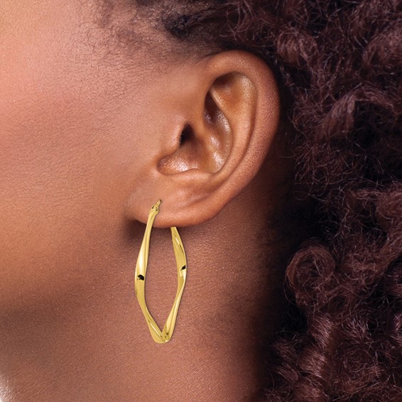 Leslie's Gold Polished Geometric Hoop Earrings