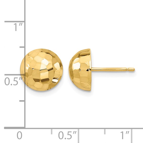 Leslie's Gold Polished and Diamond-cut Post Earrings