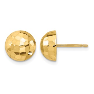 Leslie's Gold Polished and Diamond-cut Post Earrings