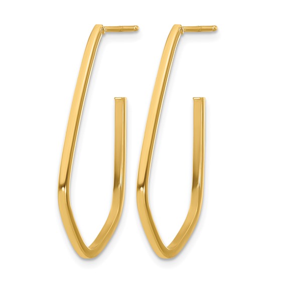 Leslie's Gold Polished J-Hoop Earrings
